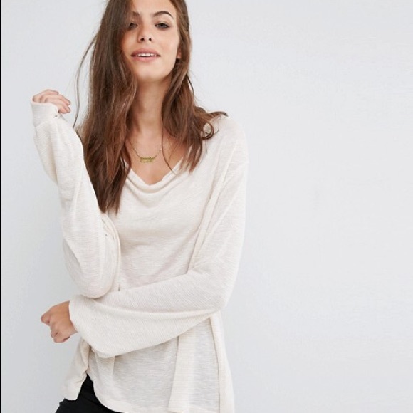 Free People Sweaters - Free People Palmer Metallic Draped Sweater